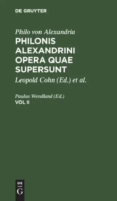 Cover of Philo Von Alexandria