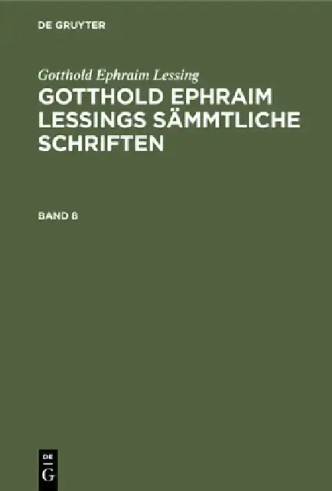 Cover of Gotthold Ephraim Lessing