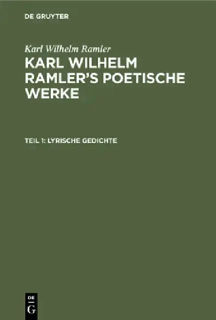 Cover of Lyrische Gedichte