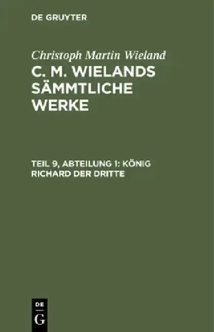 Cover of König Richard Der Dritte