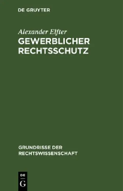 Cover of Gewerblicher Rechtsschutz