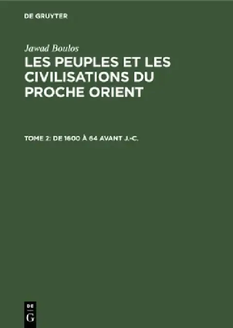 Cover of de 1600 À 64 Avant J.-C.