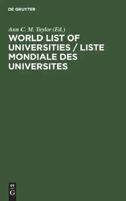 Cover of World List of Universities / Liste Mondiale Des Universites