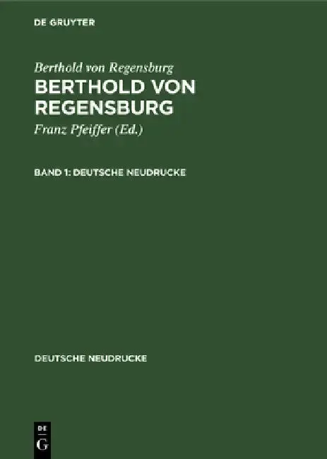 Cover of Berthold Von Regensburg