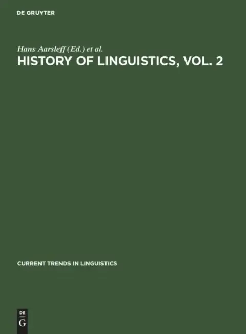 Cover of History of Linguistics, Vol. 2