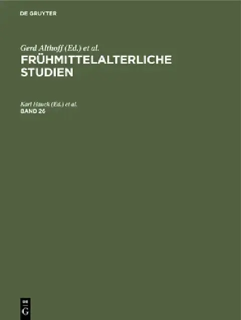 Cover of Frühmittelalterliche Studien. Band 26