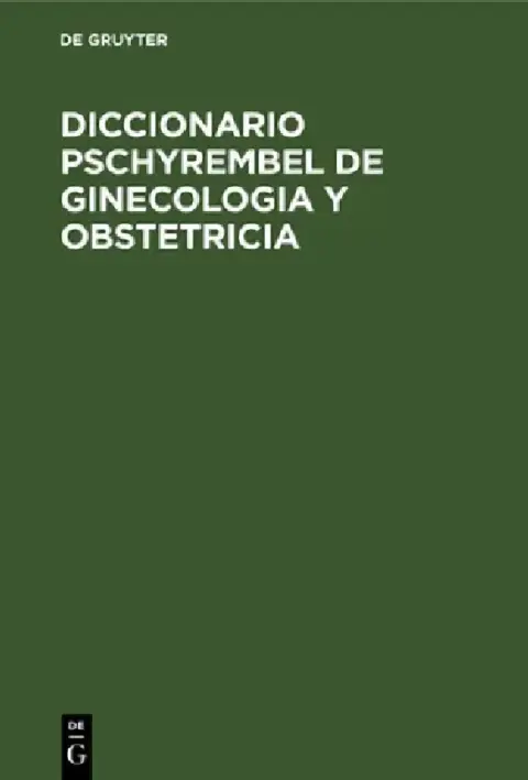 Cover of Diccionario Pschyrembel de Ginecologia Y Obstetricia