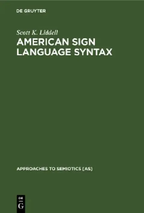 Cover of American Sign Language Syntax