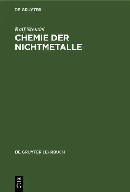 Cover of Chemie Der Nichtmetalle