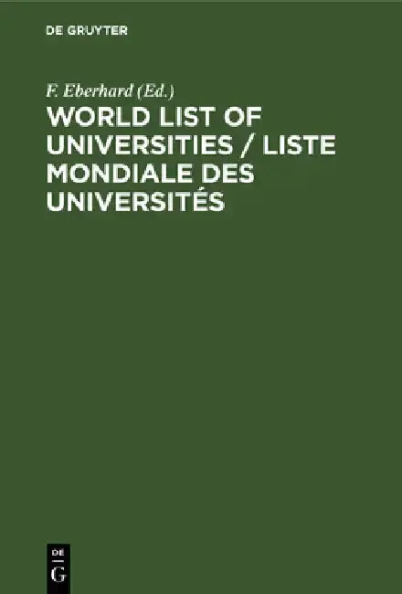 Cover of World List of Universities / Liste Mondiale Des Universités