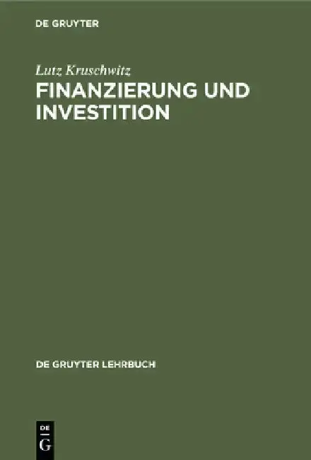 Cover of Finanzierung Und Investition