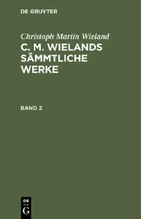Cover of Christoph Martin Wieland