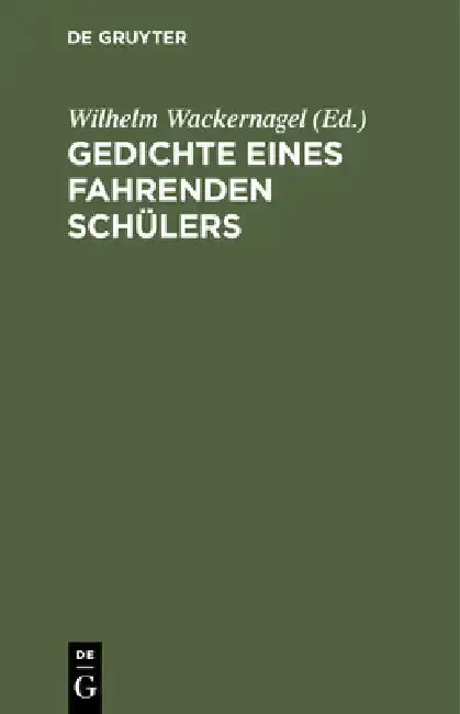 Cover of Gedichte Eines Fahrenden Schülers