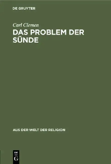 Cover of Das Problem Der Sünde