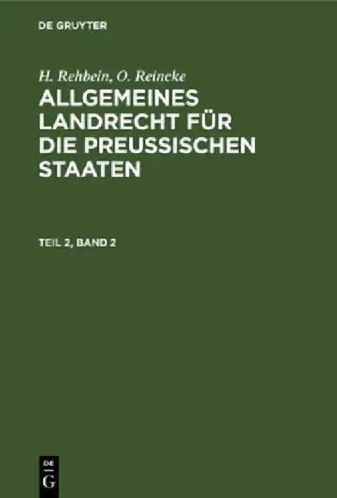 Cover of H. Rehbein; O. Reincke