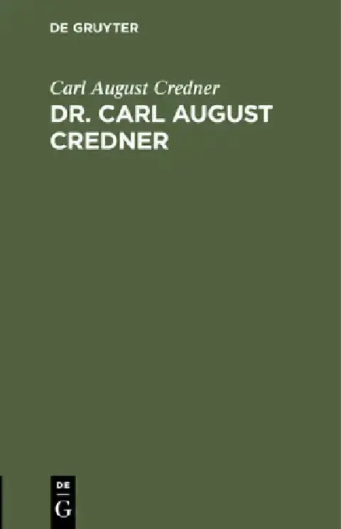 Cover of Dr. Carl August Credner