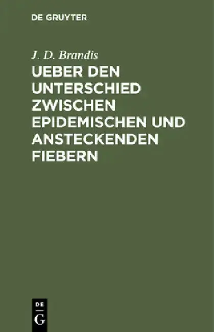 Cover of Ueber Den Unterschied Zwischen Epidemischen Und Ansteckenden Fiebern