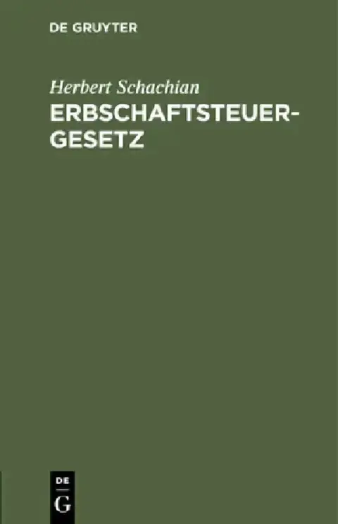 Cover of Erbschaftsteuergesetz