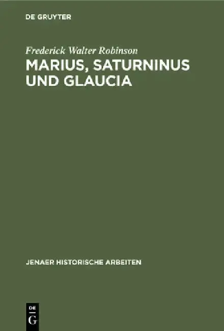 Cover of Marius, Saturninus Und Glaucia