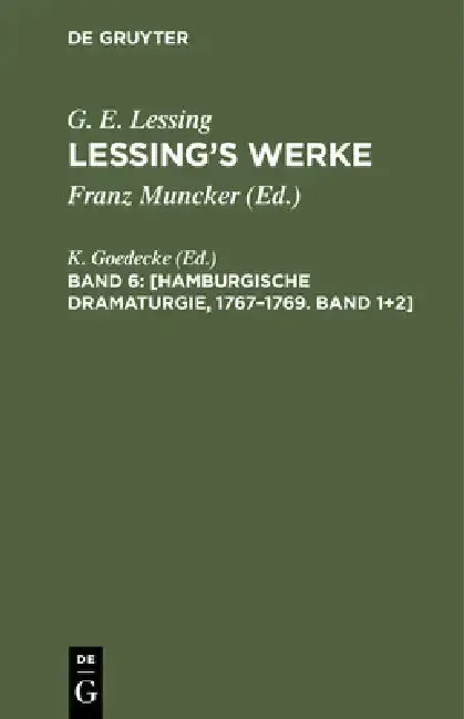 Cover of [Hamburgische Dramaturgie, 1767-1769. Band 1]2]