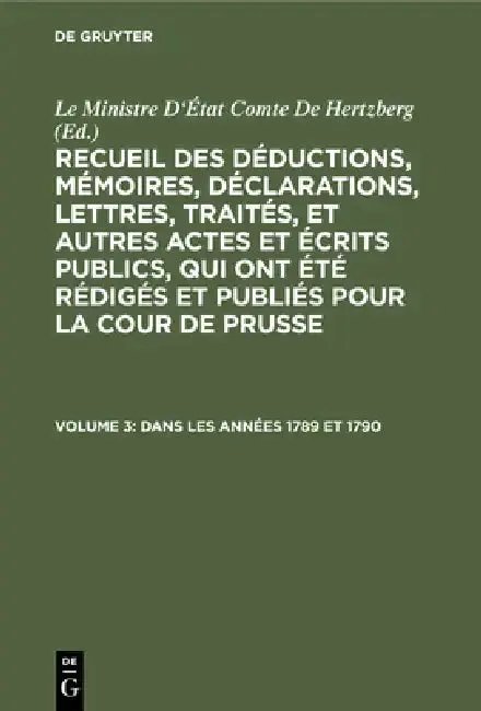 Cover of Dans Les Années 1789 Et 1790