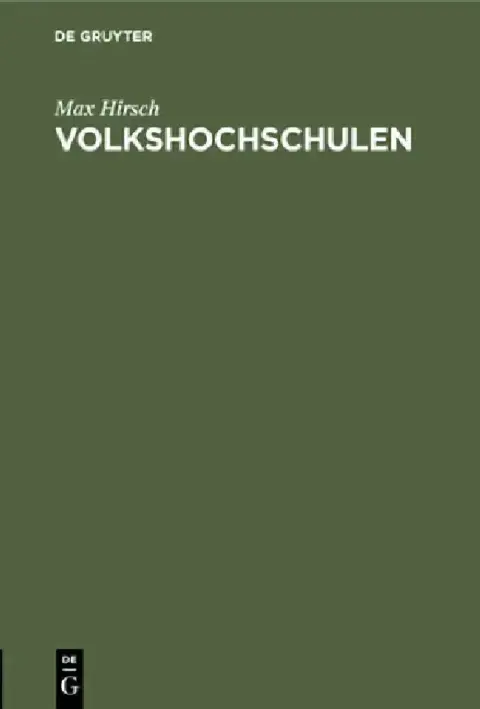 Cover of Volkshochschulen