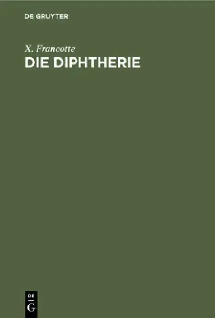 Cover of Die Diphtherie