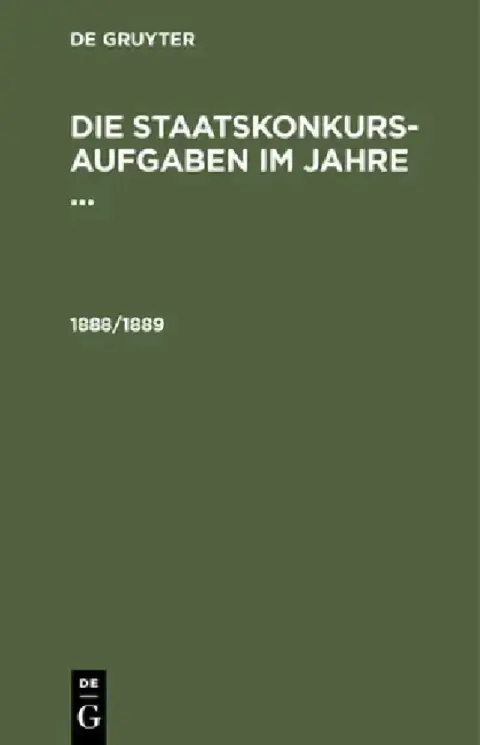 Cover of 1888/1889