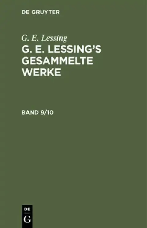 Cover of G. E. Lessing