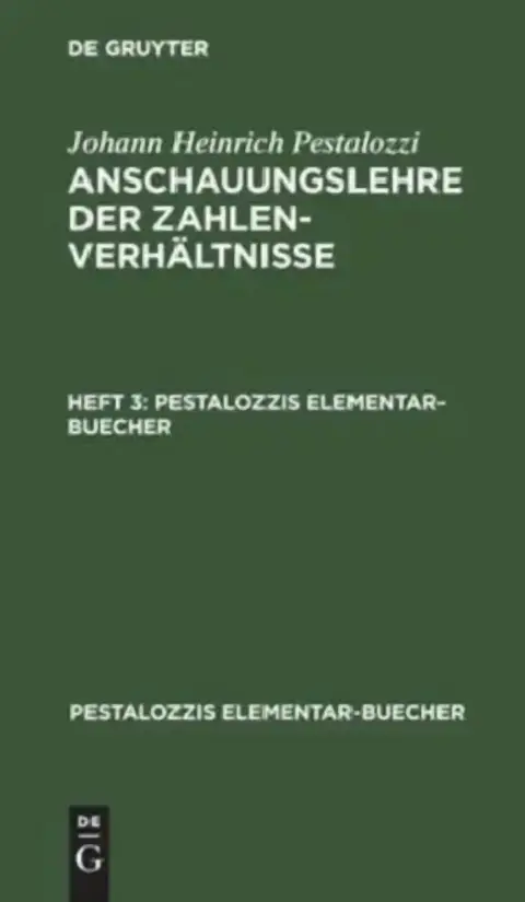 Cover of Johann Heinrich Pestalozzi