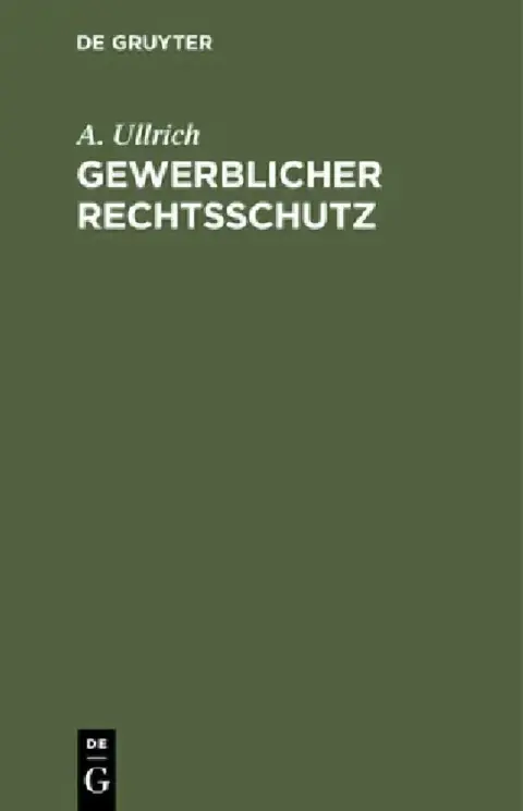 Cover of Gewerblicher Rechtsschutz