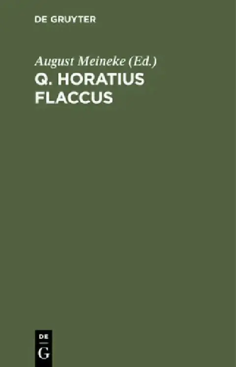 Cover of Q. Horatius Flaccus