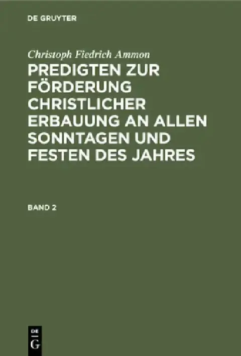 Cover of Christoph Fiedrich Ammon