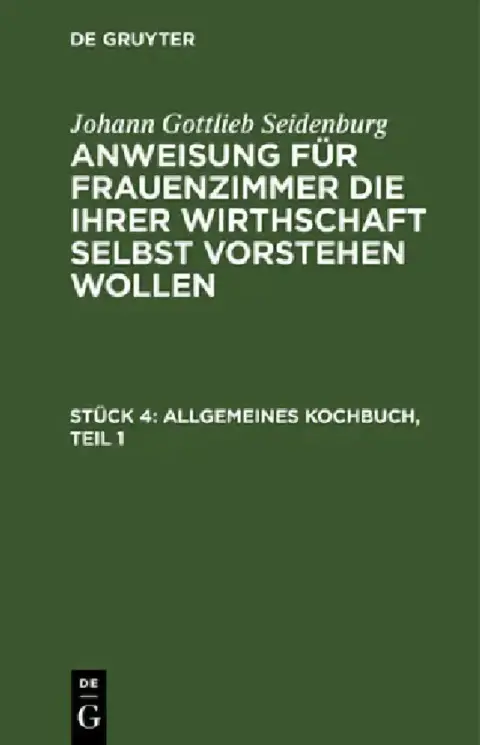 Cover of Allgemeines Kochbuch, Teil 1