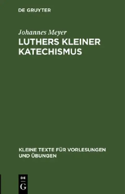 Cover of Luthers Kleiner Katechismus