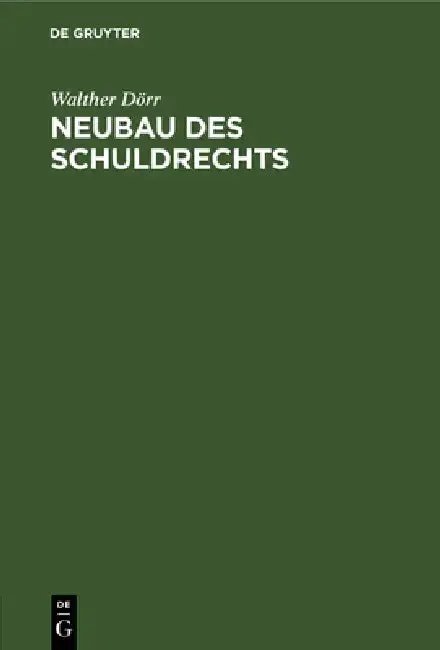 Cover of Neubau Des Schuldrechts