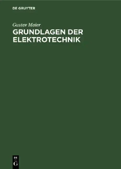 Cover of Grundlagen Der Elektrotechnik