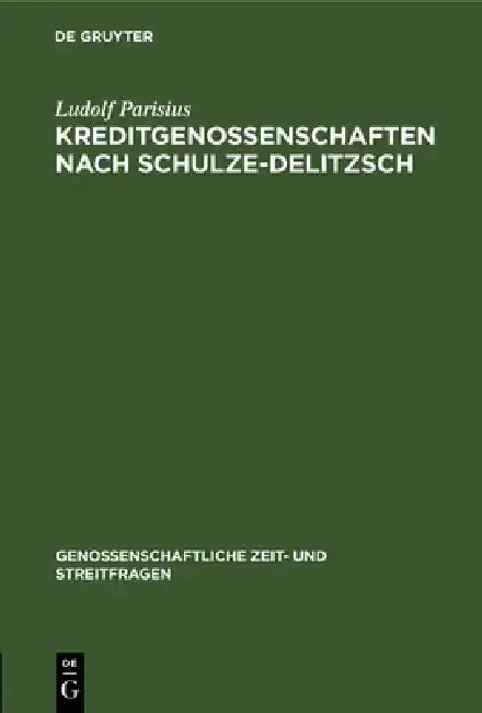 Cover of Kreditgenossenschaften Nach Schulze-Delitzsch
