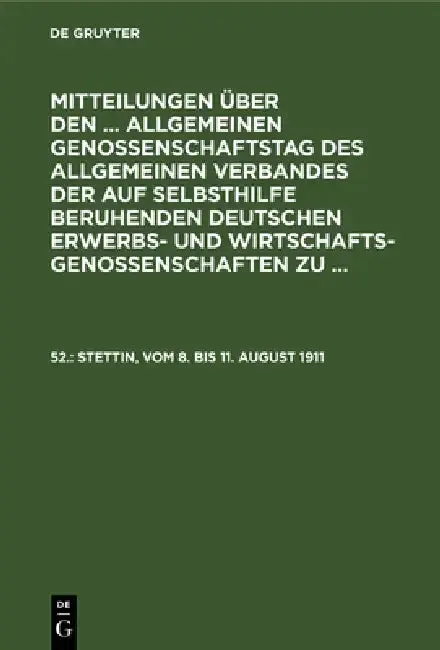 Cover of Stettin, Vom 8. Bis 11. August 1911