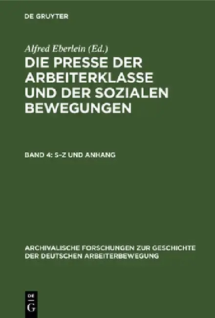 Cover of S-Z Und Anhang