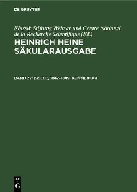 Cover of Briefe, 1842-1849. Kommentar
