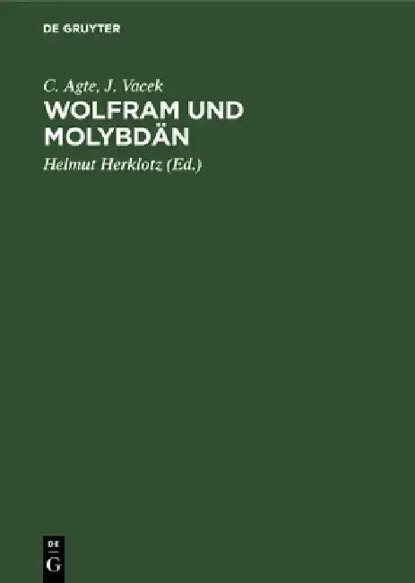 Cover of Wolfram Und Molybdän