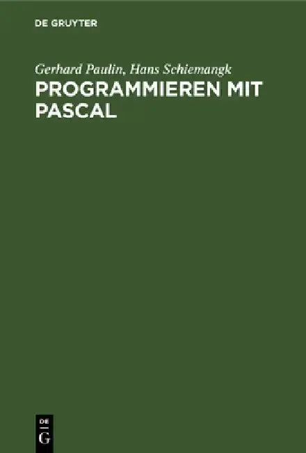 Cover of Programmieren Mit Pascal