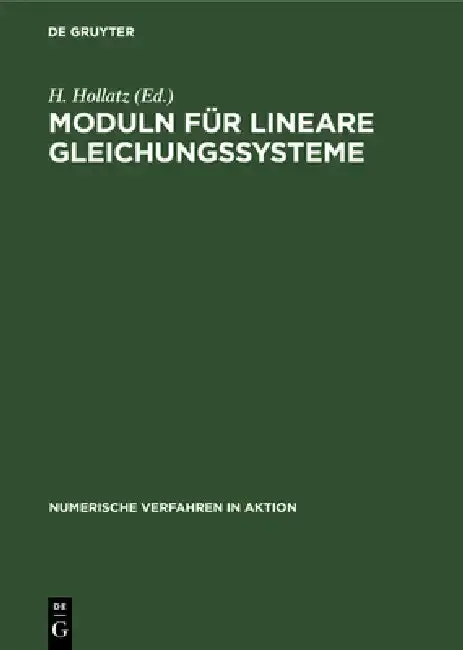 Cover of Moduln Für Lineare Gleichungssysteme