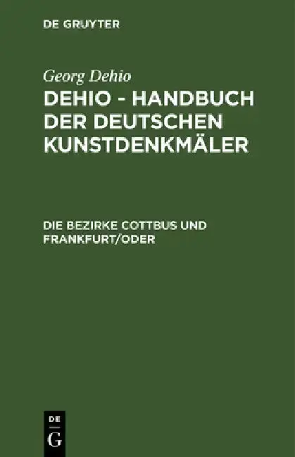 Cover of Die Bezirke Cottbus Und Frankfurt/ Oder
