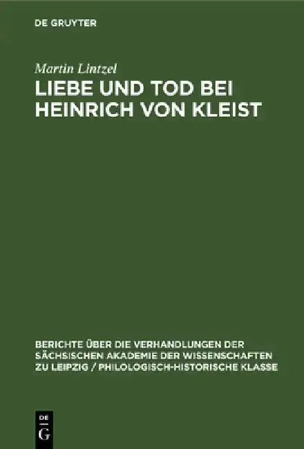 Cover of Liebe Und Tod Bei Heinrich Von Kleist