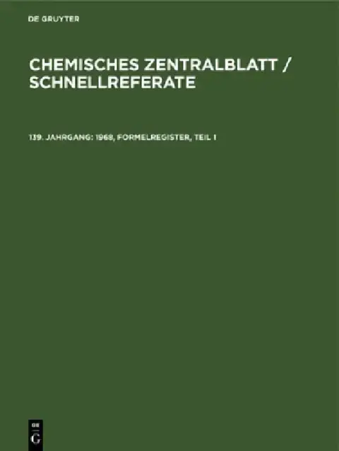 Cover of 1968, Formelregister, Teil 1