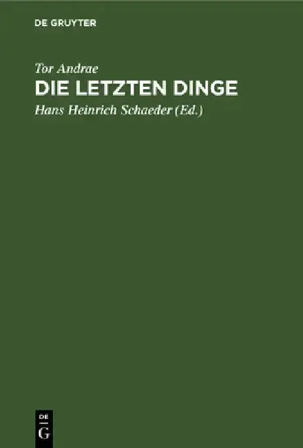 Cover of Die Letzten Dinge