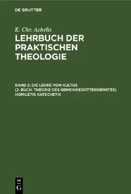 Cover of Die Lehre Vom Kultus (2. Buch