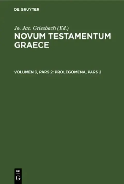 Cover of Prolegomena, Pars 2